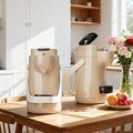 1.5L Pneumatic Pot Hot Water Bottle  Household Large Capacity Press Type Hot Water Bottle Popular Sales White Water Jug