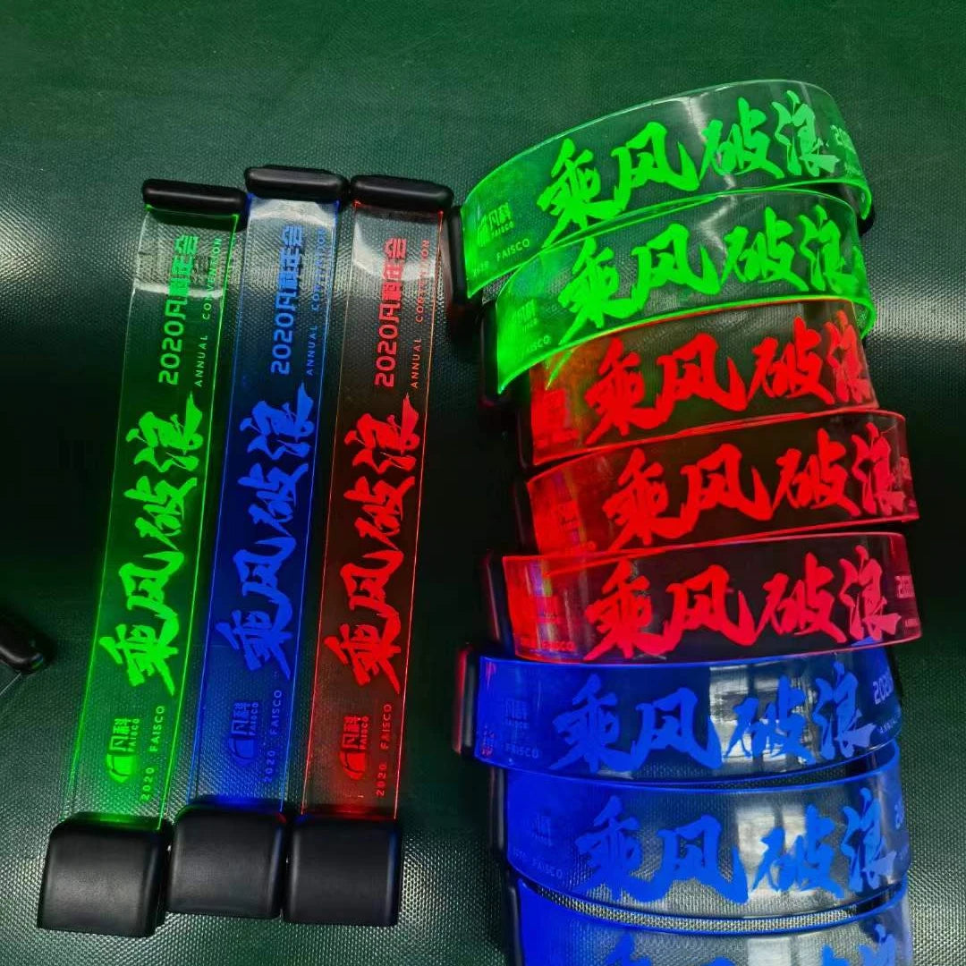LED Party Bracelets Flashing Light up White  Bracelet Activated for Party Favor