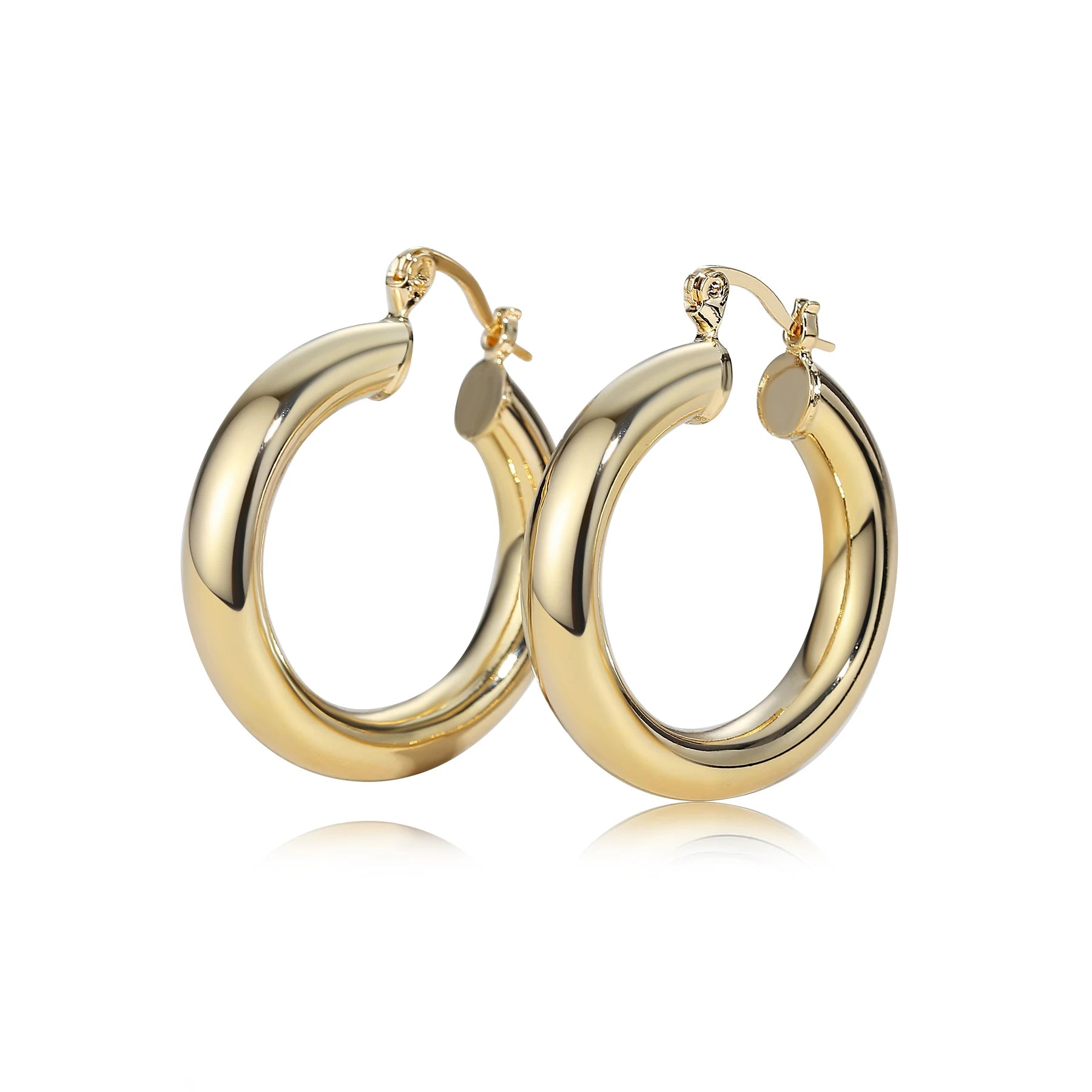 E008 High Quality 18K Gold Plated Copper Metal DIY Earrings Jewelry Accessories for Making 2pcs/Lot GUFEATHER Brand