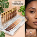 Long Lasting Waterproof Whitening Full Coverage Matte Liquid Foundation with Oil-Control and Sunscreen for All Skin Types