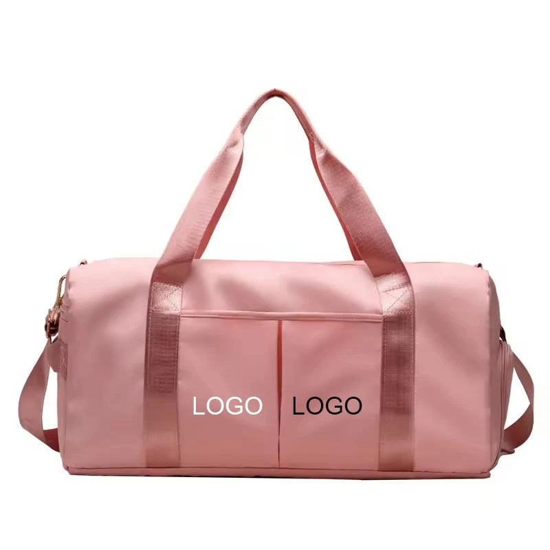 Sublimation Cotton Gym Bag for Women with Handle Travel Duffel Compartment & Custom Printing-Corporate Gift for Party Favors