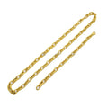 Italian Gold Plated Jewelry Set Stainless Steel Link Chain Bracelets Necklace Jewelry Women Set