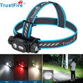 TrustFire H6R 18650 LED Waterproof IP68 Adjustable Beam Flashlight 1350LM USB Rechargeable Aluminum Alloy Black Mode Switch