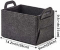 Modern Square Rectangular Fabric Felt Storage Basket Set Collapsible Foldable Closet Organizers with Handles