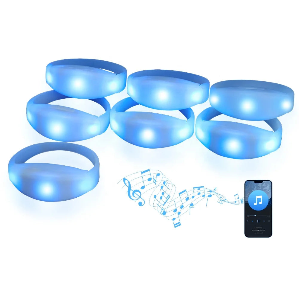 Concert Sound Activated Luminous Light up Bracelet Wristband ControlSilicon LED Bracelets Led Wristbands for Events