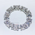 15mm Sterling Silver 925 Vvs Moissanite Diamond Hip Hop Iced Out Byzantine Bracelet