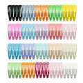 Wholesale 80 Pcs 5cm Size Kids Cute Candy Color Hair Pin Fashion No Slip Metal Snap Hair Clips Barrettes