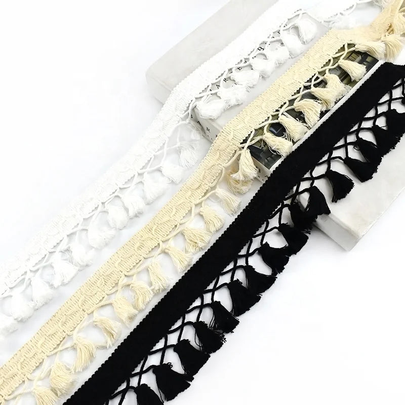 Deepeel RC386 Traditional Style 6cm Tassel Clothing Sewing Accessories for Shoes Bags for Home Curtain Garment Trim Fringe