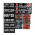 Service Dog K9 Rectangle Embroidered Patches With Hook and Loop