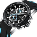 MINI FOCUS New Hot Sale 0244 Man Watch Waterproof Silicone Wristwatches Luxury Business Quartz Watches for Men Relogio Masculino