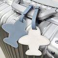 New Airplane Luggage Tag Travel Luggage Identification Tag Anti-lost Luggage Tag Leather Bag Charm and KeyChain