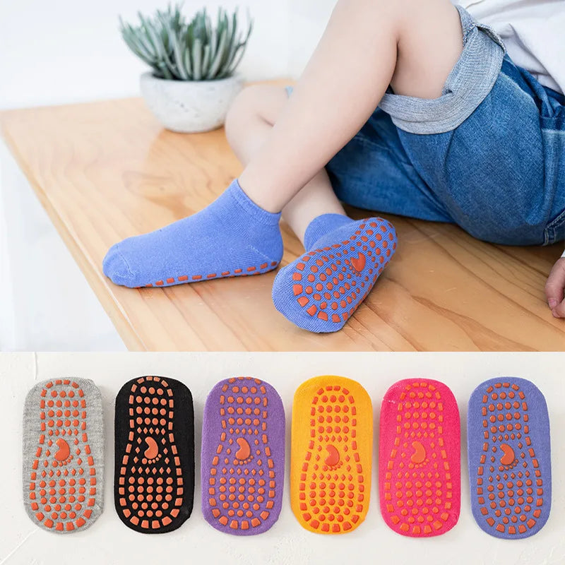 Baby Floor Trampoline  Socks Indoor Children's Anti-Slip Silicone Socks Early Learning Step Children's Floor Socks