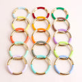 Fashion Stackable Acrylic Bamboo Beads Bracelet Curved Tube Stretch Friendship Bracelets