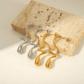 Fashion Geometric Exaggerated Irregular Liquid lava Drop Earrings Stainless Steel Gold Plated New Statement Earring Jewelry