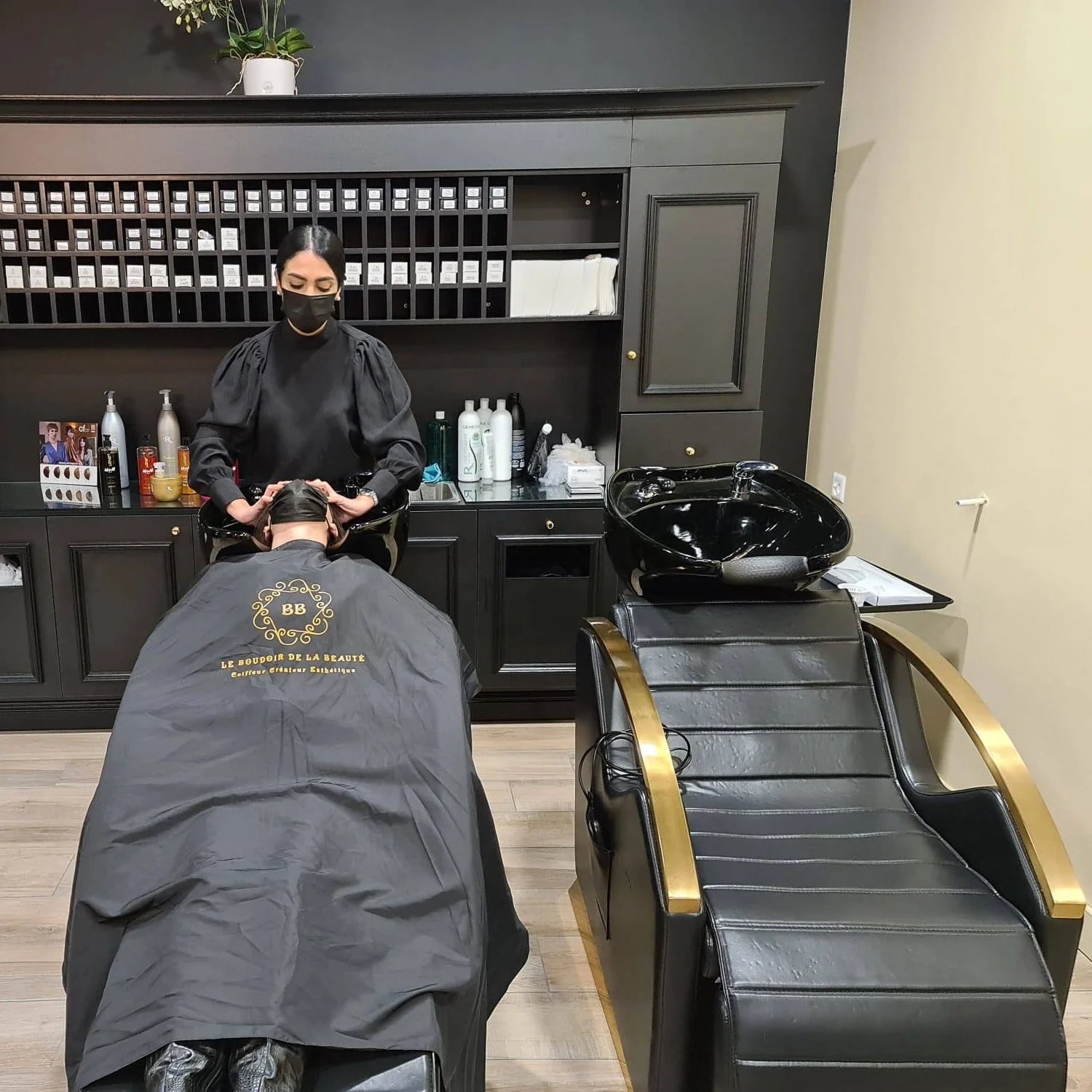 Backwash Unit Electric Massage Shampoo Chair