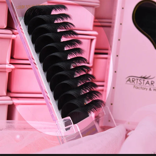 0.05 Dark Matte Cashmere Volume Korean Mink Silk Korean PBT Private Label Eyelash Extensions Supplies Wholesale Trays Vendor