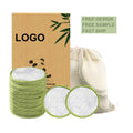 Reusable Bamboo Makeup Remover Pads Custom Logo Washable Natural Organic Round Face Cleansing Pads Facial Removal Cloths Pads