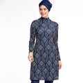 MOTIVE FORCE  3pcs Slamic Swimming Suit Maple Leaf Color Muslim Beachwear Plain Slim Long-sleeved Muslim Girls Swimwear