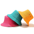 Wholesale Europe America New Retro Simple Blank Cotton Breathable Hole Women's Bucket Hat Travel protection Sun Hat