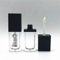 Wholesale 8 - 10ml Big Brush Applicator Square Flat Lipgloss Tube Lip Gloss Tubes Wand Lip Gloss Tubes