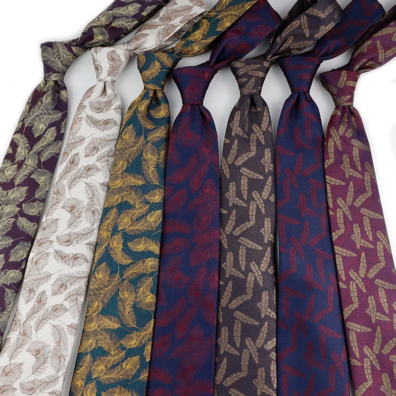 Burgundy Men's Tie Retro Groom's Wedding Tie Yarn-dyed Polyester Silk Business Tie