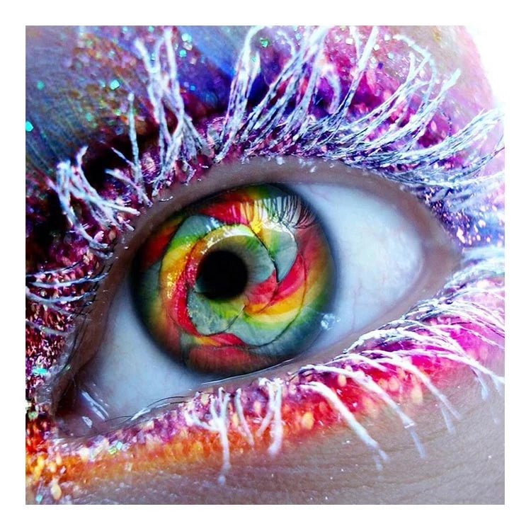 Ever Moment 5D DIY Diamond Painting Colorful Eye Makeup Art Craft Full and Square Drills ASF1049