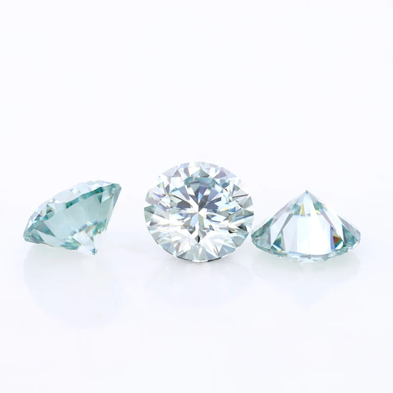 Starsgem Moissanite Cheapest Price See Light Blue Moissanite Round Bottom Bluish Moissanite