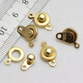 GP 7mm 9mm Patented Ball Socket Snap Clasps Button Clasp Connector Stainless Steel Gold Plated Permanent Jewelry Chains Making