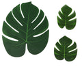 Tropical Artificial Green Palm Leaf Turtle Back Hawaiian Party Table Decoration Photo Background for Decorative Flowers Plants