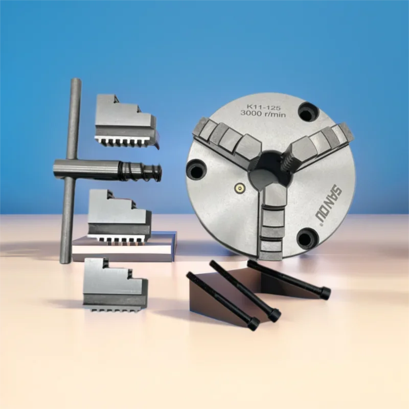 Precision Lathe Chuck 125mm With Front 3 Hole Mount SANOU Brand 3 Jaw Self-centering Chuck K11-125F for Mini Lathe