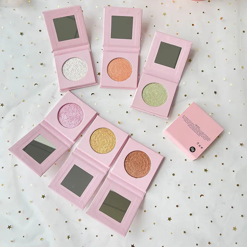Vegan Cosmetics 9 Color Shimmer Private Label Face Highlighter Makeup Bronzer Contour Highlighter Palette