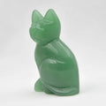 Huiying Hot Product Carving 60*40mm Green Aventurine Cat for Spiritual Gift