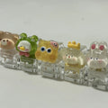 TikTok Hot Selling Transparent Cartoon Keycap  Keyboard Fidget Toy Fidget Clicker Keyboard Keychain
