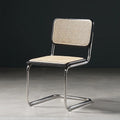 Coffee Shop Rustic Restaurant Chair Cantilever Chair Mesh Ergonomic Stainless Steel Retro Dining Chair