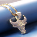Creative Twelve Zodiac Ox Pendant Street Personalized Trendy Men Versatile Hip Hop Necklace