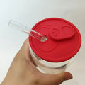 Reusable Recyclable Colored Food Grade Silicone Glass Can Lids Covers for 16 oz 20 oz Cola Can Shaped Glass Mug Cup