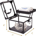 Clear Crown Display Case With Handle Pageant Tiara Storage Box and Sash Holder Travel Carrying Tool Case for Pageants