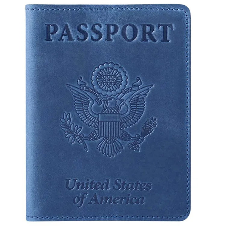 Custom Personalized USA Cute Travel Passport Cover Sublimation PU Leather Passport Holder