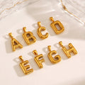 PVD 18K Gold Plated Stainless Steel Letter Necklace Pendants for Letters Jewelry Making