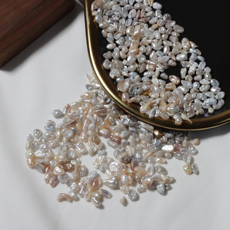 Non-Porous 3mm Baroque Natural Freshwater Pearl Nail Art Materials Diy Inlaid Mini Pearl