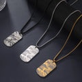 Collar De Acero Inoxidable Waterproof Gold Plated Necklace Stainless Steel Vintage Square Virgin Mary Prayer Necklace for Men