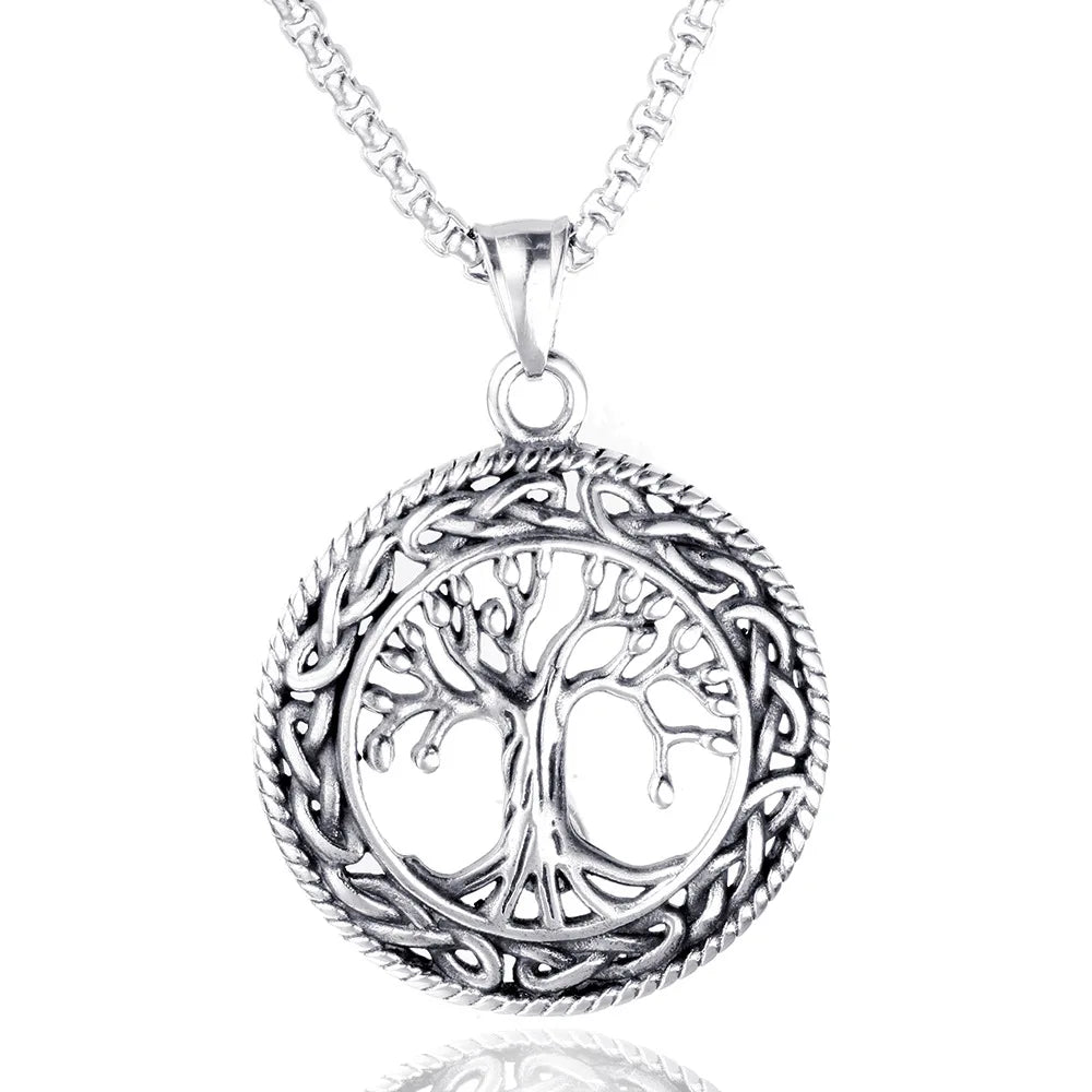 Hot Selling Fashion Stainless Steel Hollow Tree of Life Pendant Necklace Titanium Steel for Weddings Parties Anniversaries