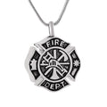 Stainless Steel Fire Dept Cremation Pendant Urn Charms Keepsake Necklace Ashes Holder Memorial Jewelry Fire Casket Us Depart