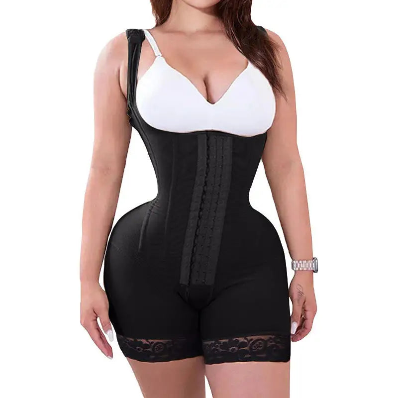 Hook and Eye Full Body Shapewear Tight Fitted Bodysuit Waist Shaping Hip Lifting Plus Size Slimming Wear