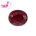 Cadermay Premium Oval Cut Lab Grown Ruby Vivid Red Synthetic Loose Gemstones Customizable Sizes
