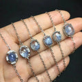 Natural Crystal Gemstone Women 925  Sterling Silver Jewelry  Dumortierite Adjustable Bracelets