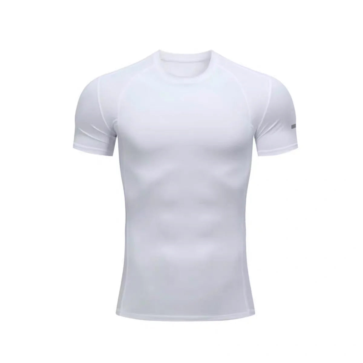 Men Sport T-Sht Quick Dry Elastic Slim Tops O-Neck Short Sleeves High Elastic Running Skinny Jersey