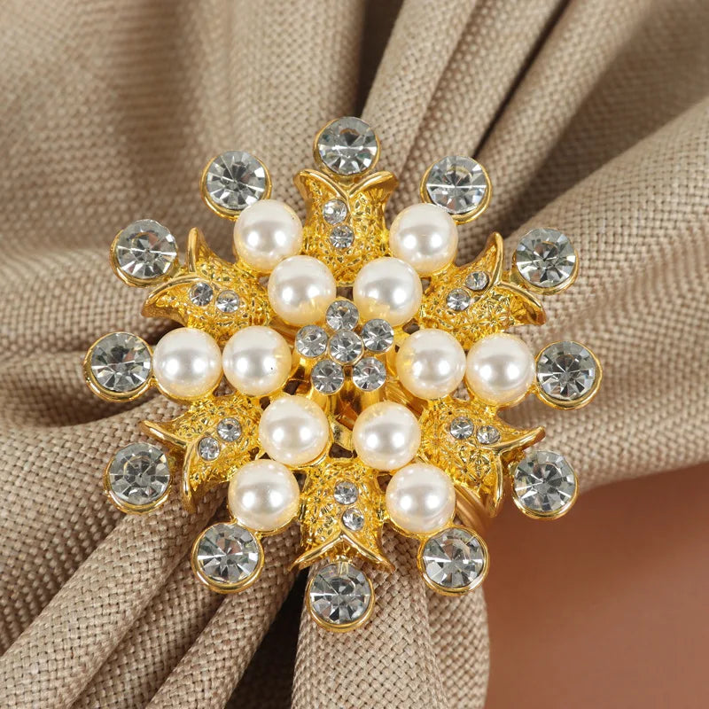 Wholesale High-end Metal Ring Napkins Luxury Elegant Used for Restaurant Parties and Family Gatherings