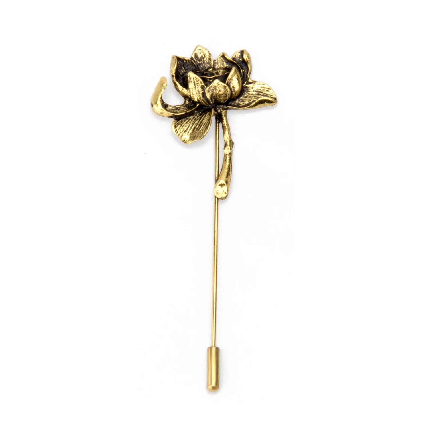 Daili Hot Sale Gold Rose Brooch Vintage-inspired Design Handmade Lapel Pin Brooch for Unisex
