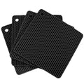 Kitchen Thicken Heat Resistant Potholders Round Non-slip Pot Holders Food Grade Silicone Trivet Mats for Hot Pots and Pans
